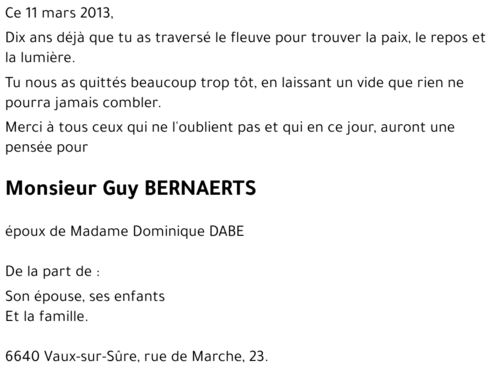 Guy BERNAERTS