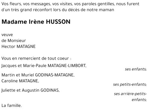 Irène HUSSON