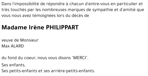 Iréne PHILIPPART