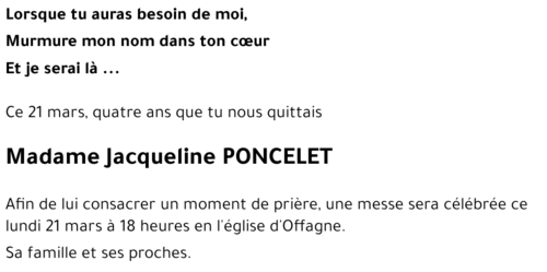 Jacqueline PONCELET