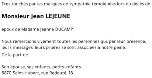 Jean LEJEUNE
