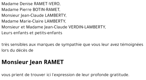 Jean RAMET