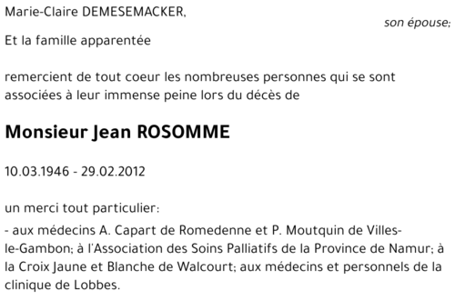 Jean ROSOMME