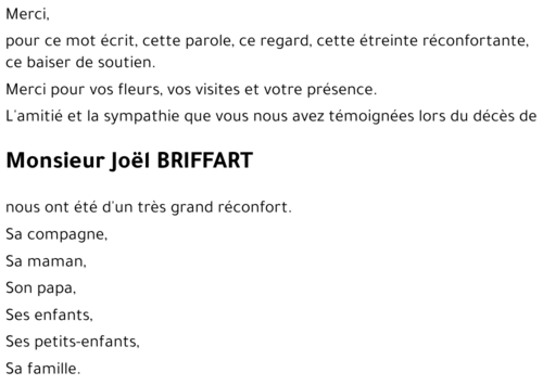 Joël BRIFFART