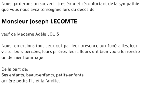 Joseph LECOMTE