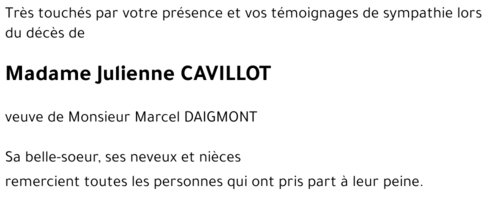 Julienne CAVILLOT