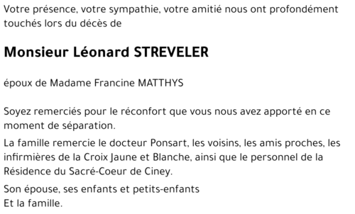 Léonard STREVELER