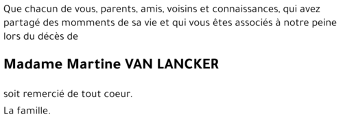 Martine VAN LANCKER