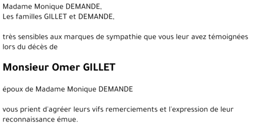 Omer GILLET