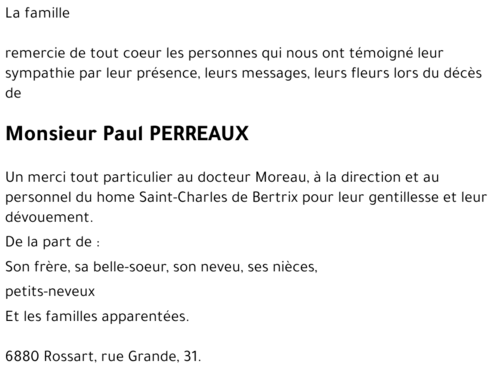 Paul PERREAUX