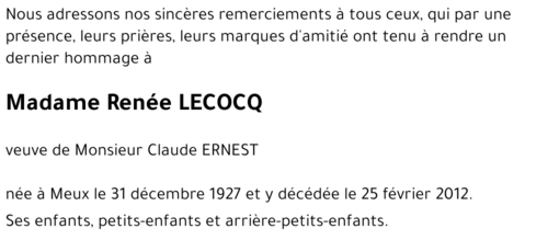 Renée LECOCQ