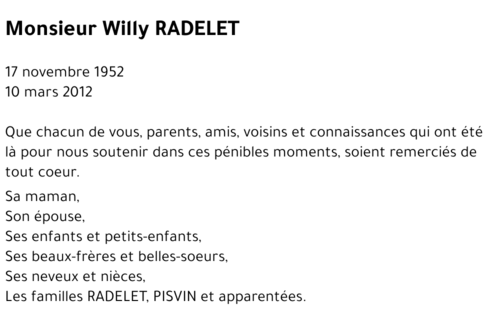 Willy RADELET