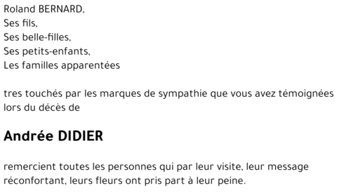 Andrée DIDIER