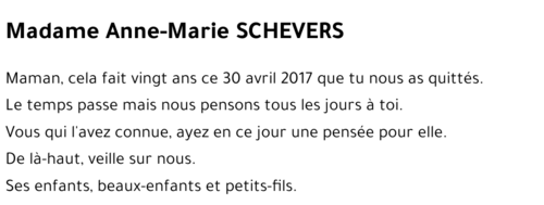 Anne-Marie SCHEVERS