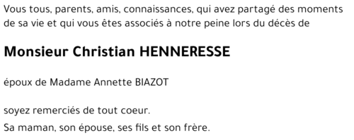 Christian HENNERESSE