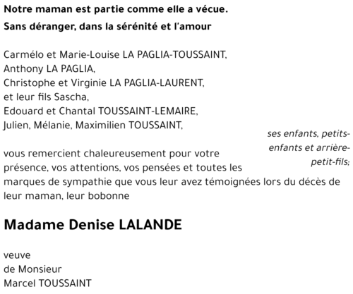 Denise LALANDE