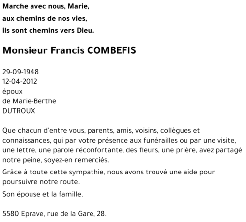Francis COMBEFIS