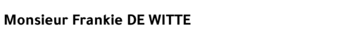 Frankie DE WITTE