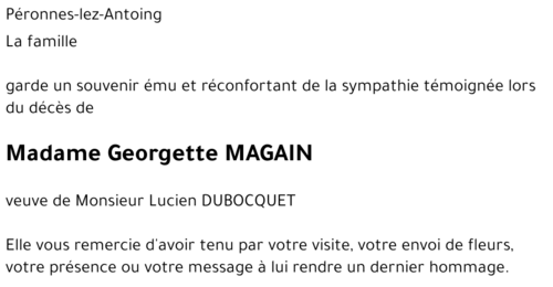 Georgette MAGAIN