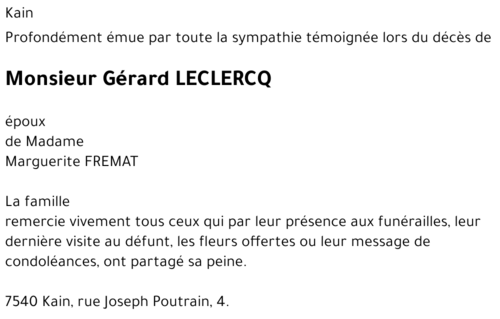 Gérard LECLERCQ