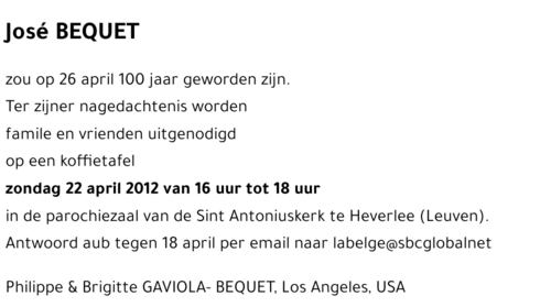 José BEQUET