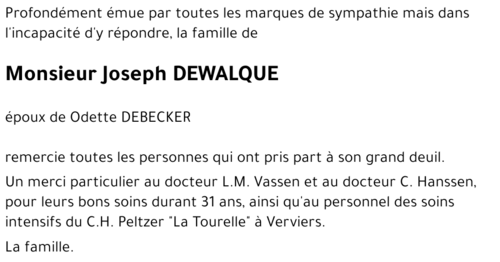 Joseph DEWALQUE