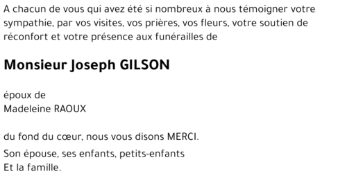 Joseph GILSON