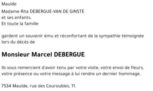Marcel DEBERGUE