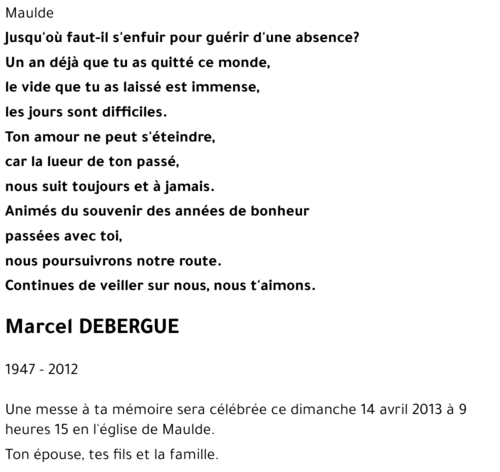 Marcel DEBERGUE
