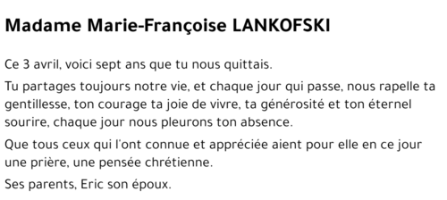 Marie-Françoise LANKOFSKI