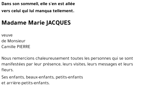 Marie JACQUES