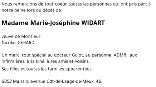 Marie-Joséphine WIDART