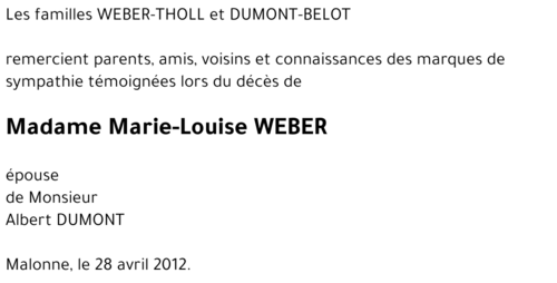 Marie-Louise WEBER