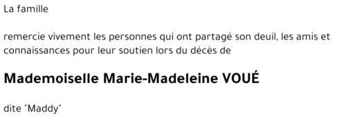 Marie-Madeleine VOUÉ