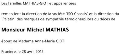 Michel MATHIAS