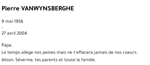 Pierre VANWYNSBERGHE