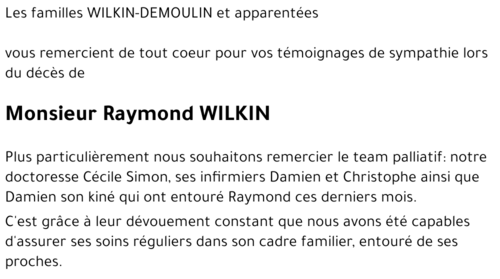 Raymond WILKIN