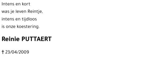 Reinie PUTTAERT