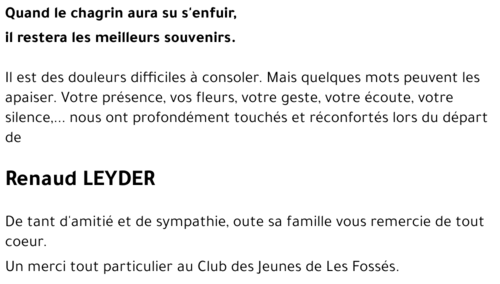 Renaud LEYDER