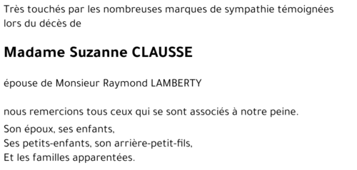 Suzanne CLAUSSE