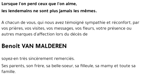 Van Malderen Benoît