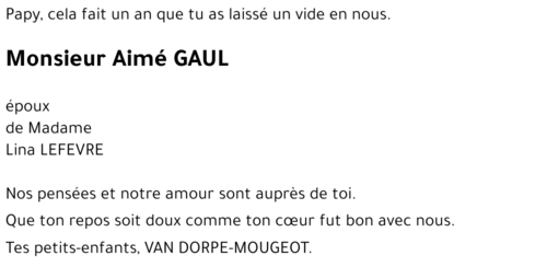 Aimé GAUL