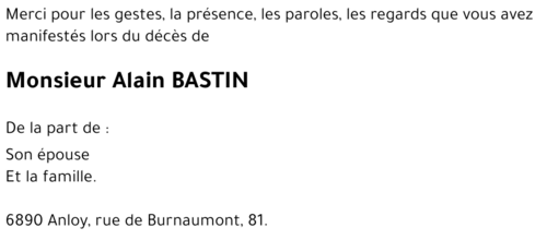 Alain BASTIN