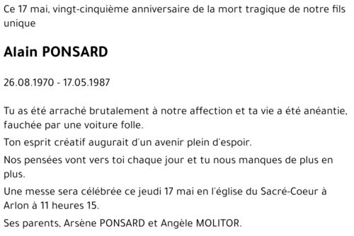 Alain PONSARD