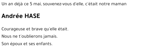 Andrée HASE