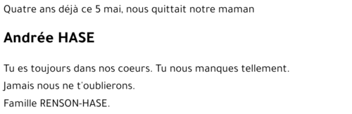 Andrée HASE