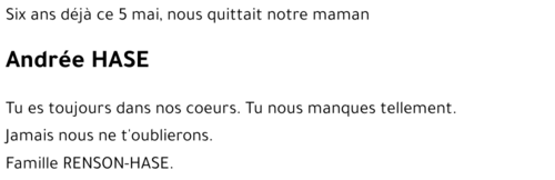 Andrée HASE