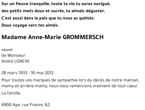 Anne-Marie GROMMERSCH