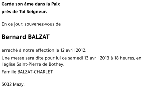 Bernard BALZAT