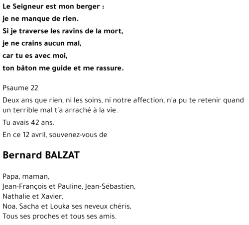 Bernard BALZAT